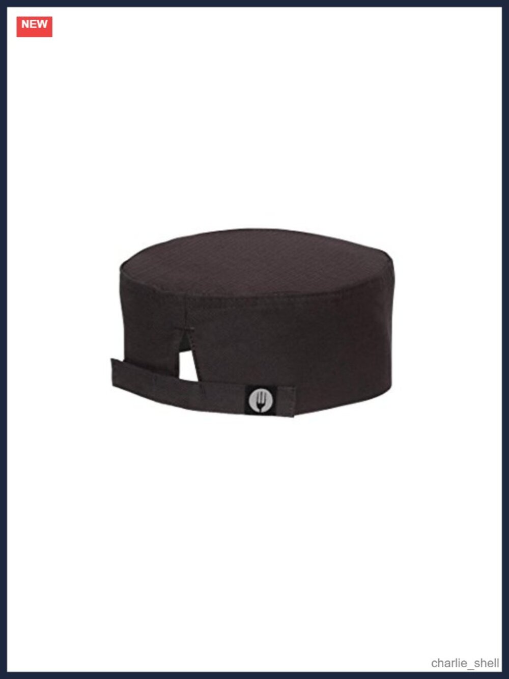 Chef Works Poly Cotton Beanie Hat Elastic Back One Size Kitchen Cap